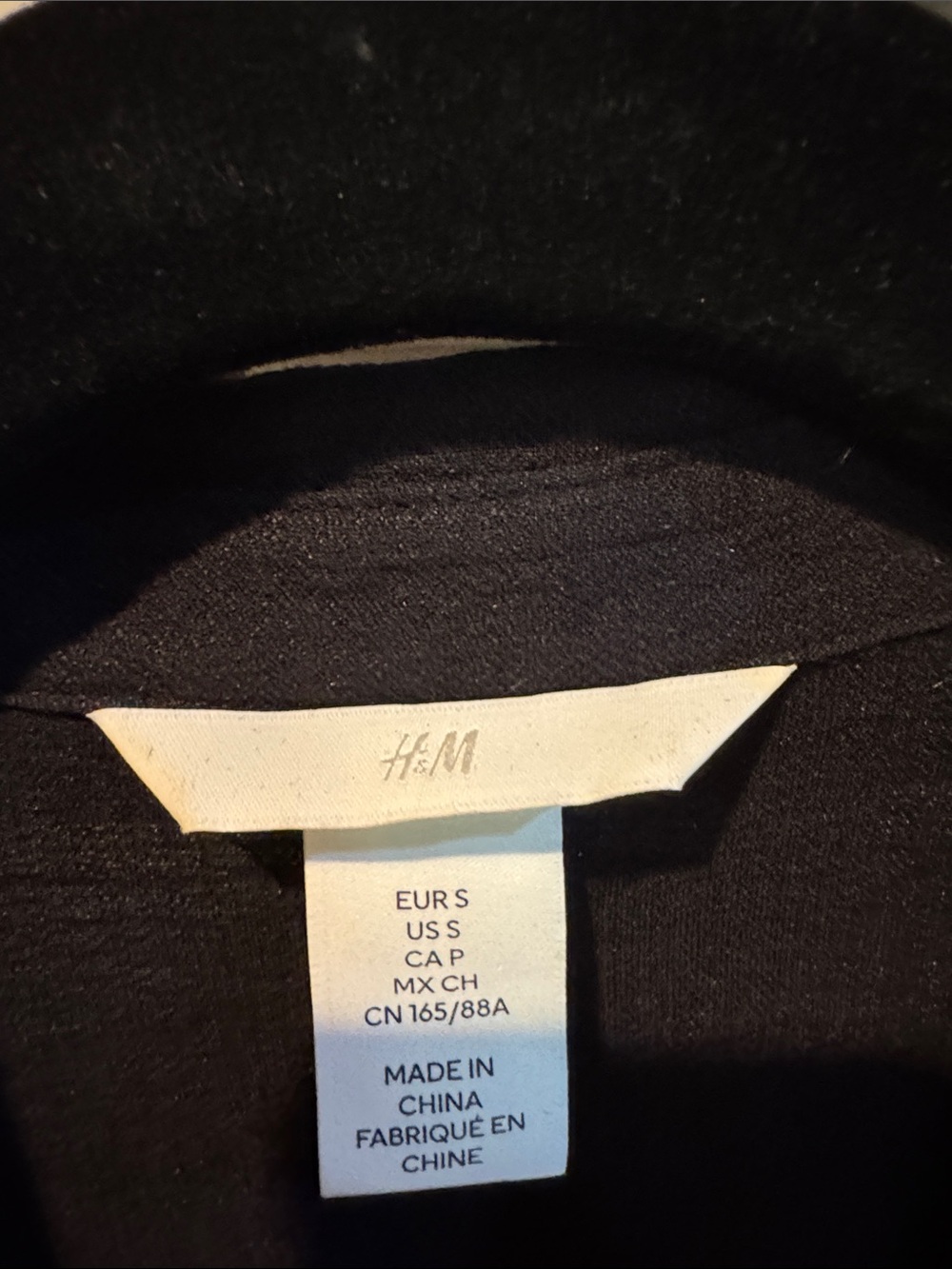H&M Black Wrap Mini Dress with Collar and Side Tie - Picture 2 of 5